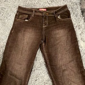 Super cute Y2k brown low rise jeans